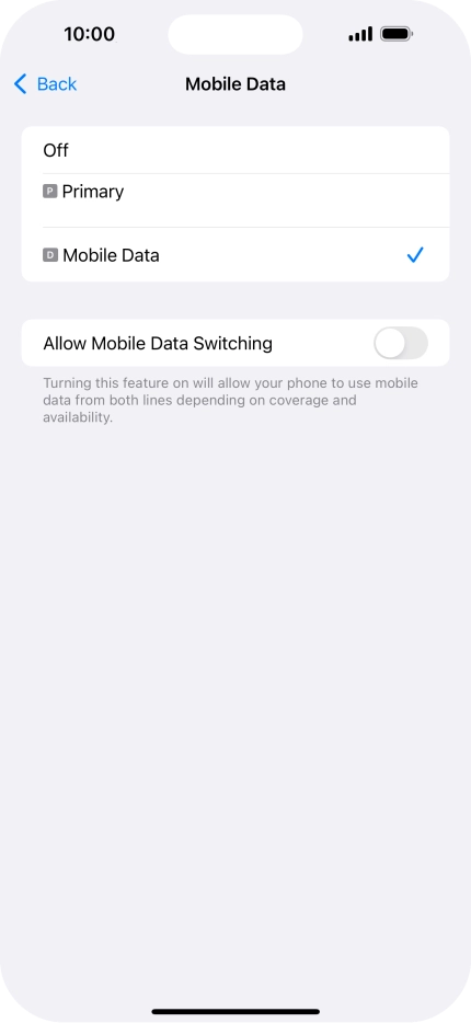 Press the required price plan.