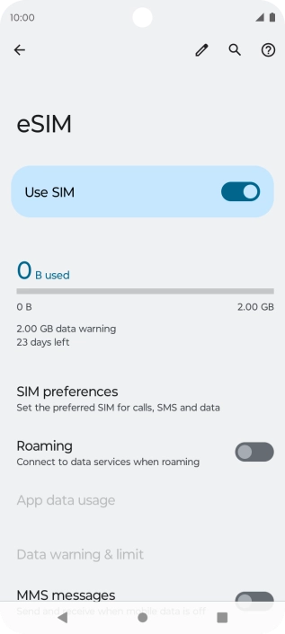 Press the indicator next to 