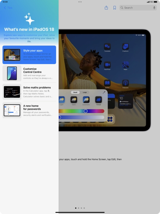 Slide your finger upwards starting from the bottom of the screen to return to the home screen.