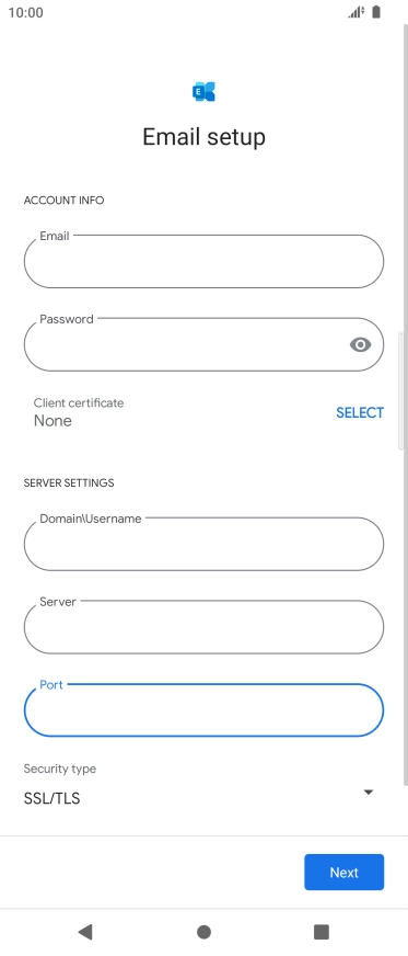 Press the drop down list below 
