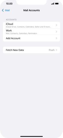 Press the required email account.