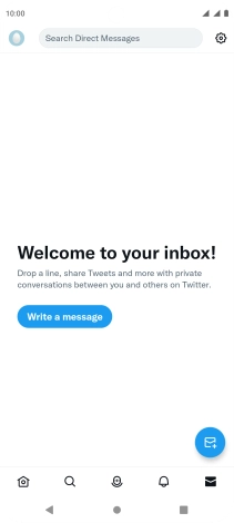 Press the new message icon. Press the new message icon.