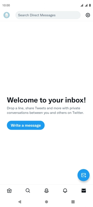 Press the new message icon. Press the new message icon.