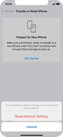 Press Reset Network Settings.