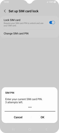 Key in your current PIN and press OK.