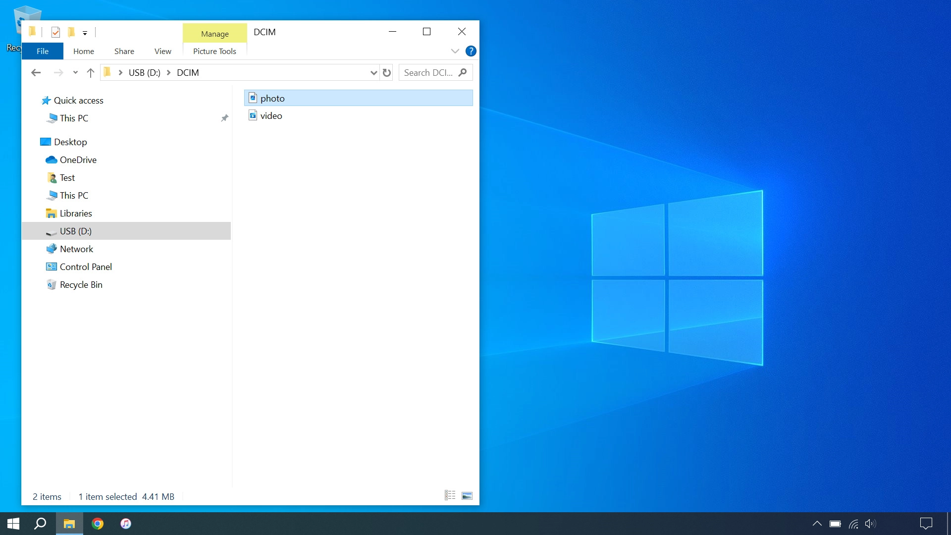 Highlight the required file and move or copy it to the required location.