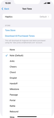 Press the required message tones to hear them.