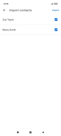 Press the fields next to the required contacts to select them.
