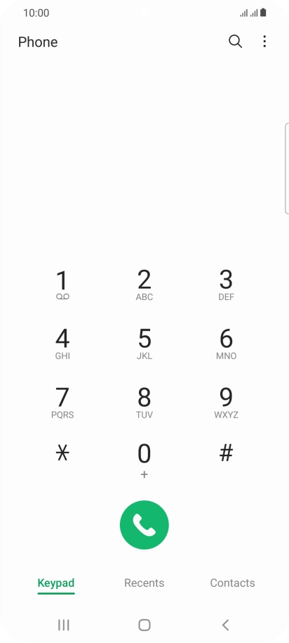 Press the menu icon.