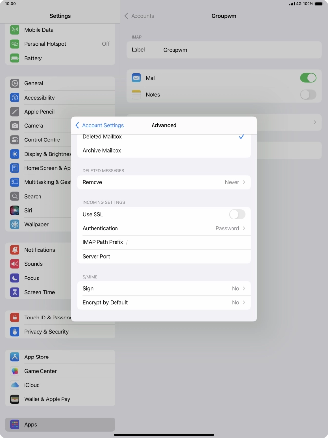 Press the indicator next to 