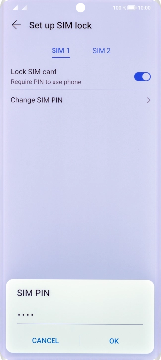 Key in your current PIN and press OK.
