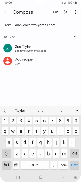 Press the required contact. Press the required contact.