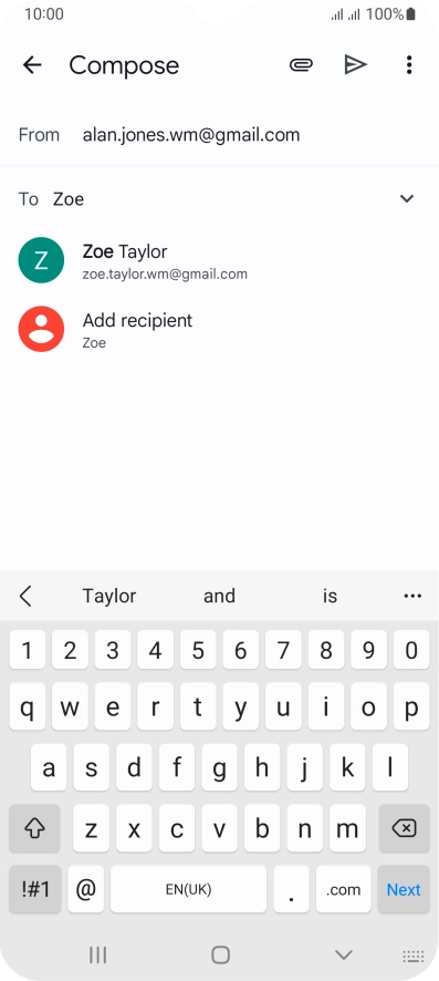 Press the required contact. Press the required contact.