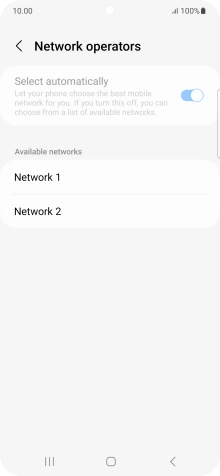 Press the required network.