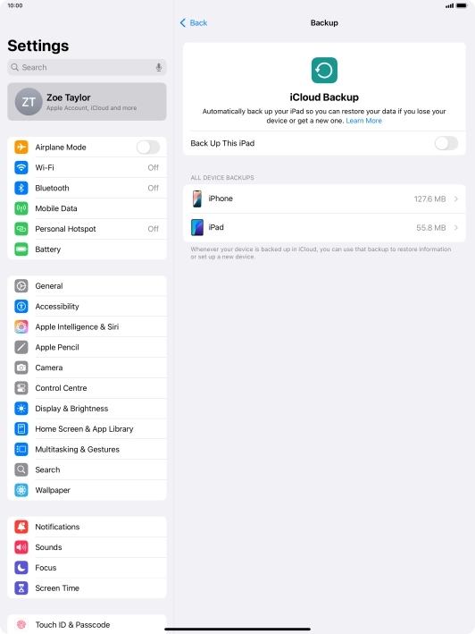 Press the indicator next to 