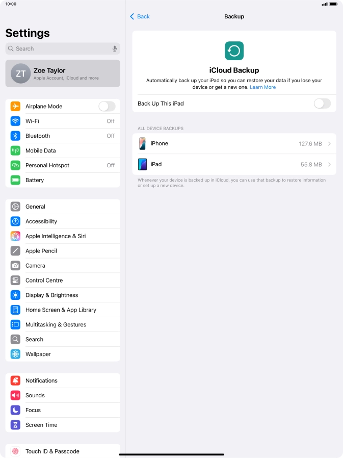 Press the indicator next to 