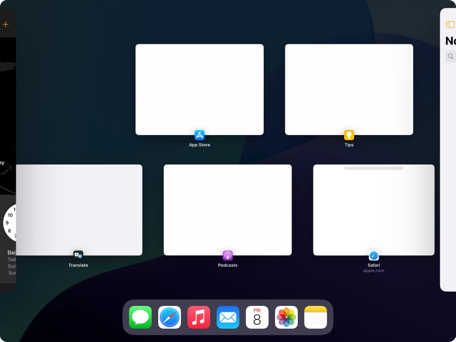 Press the required application.