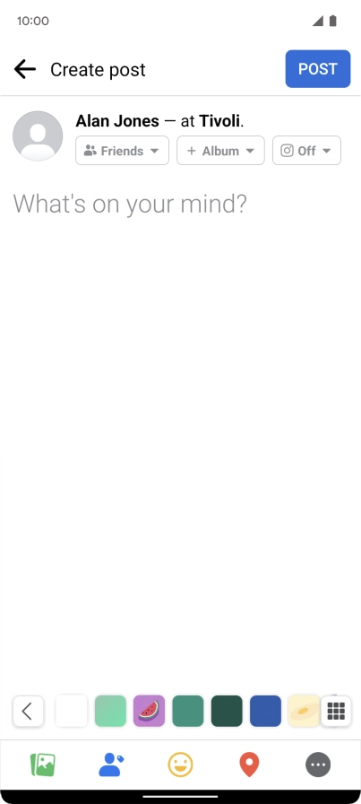 Press the text input field.