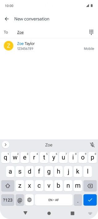 Press the required contact.