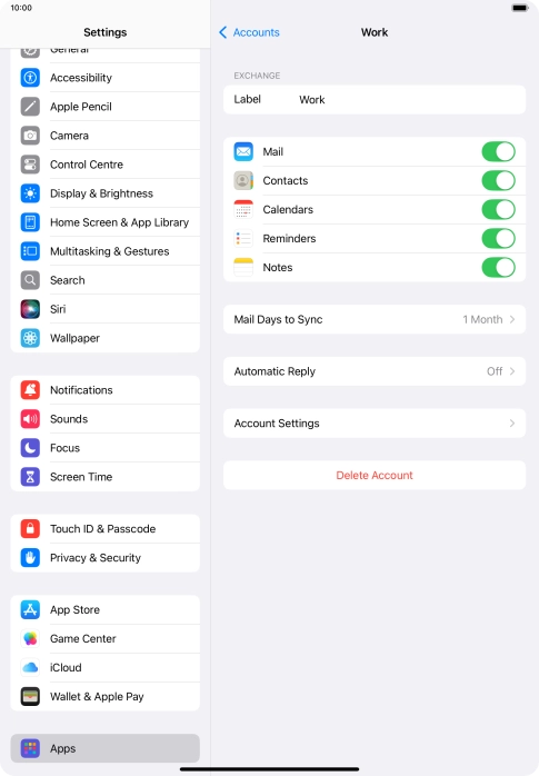Press Delete Account.