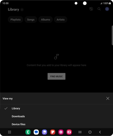 Press the required category and go to the required audio file.