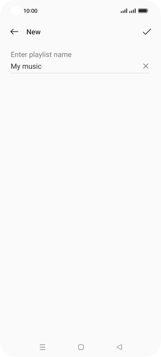 Key in the required name for the playlist and press the save icon.
