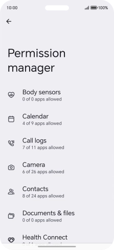 Press the required phone function.