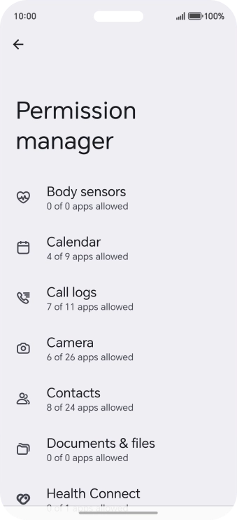 Press the required phone function.