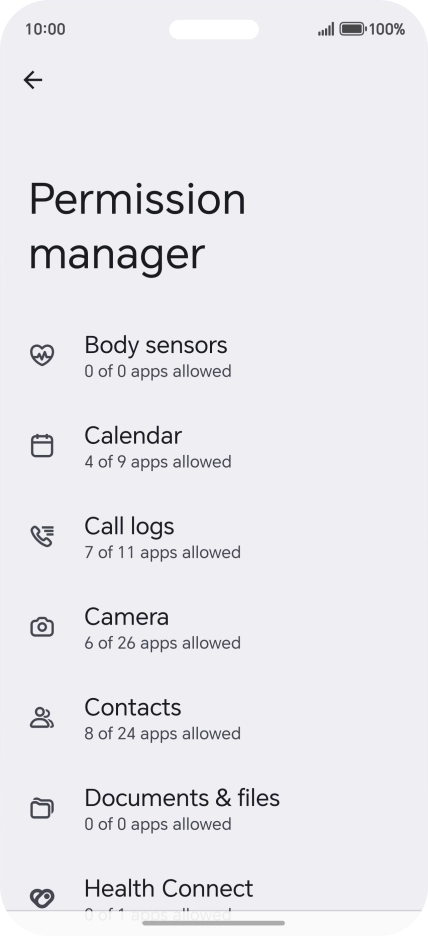Press the required phone function.