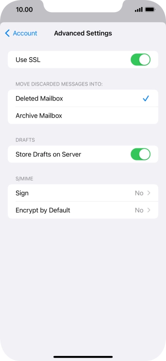 Press the indicator next to 