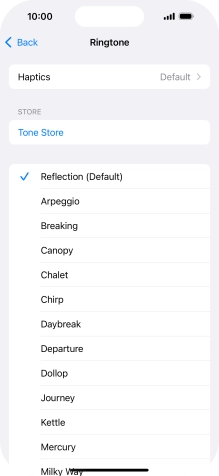 Press the required ring tones to hear them.