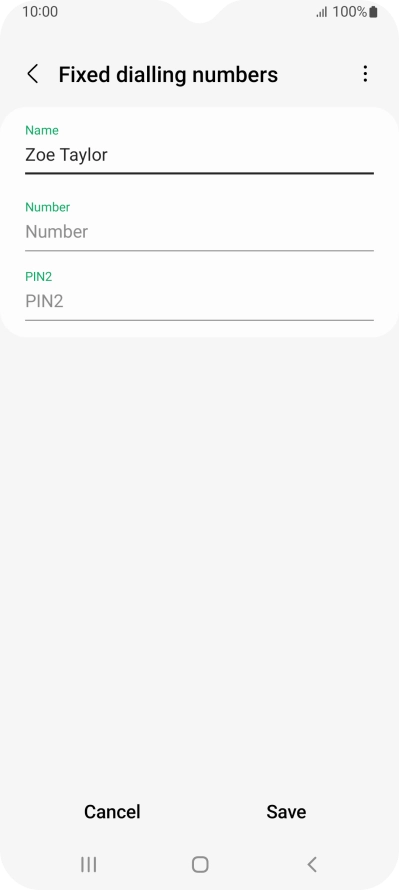 Press Number and key in the required phone number.