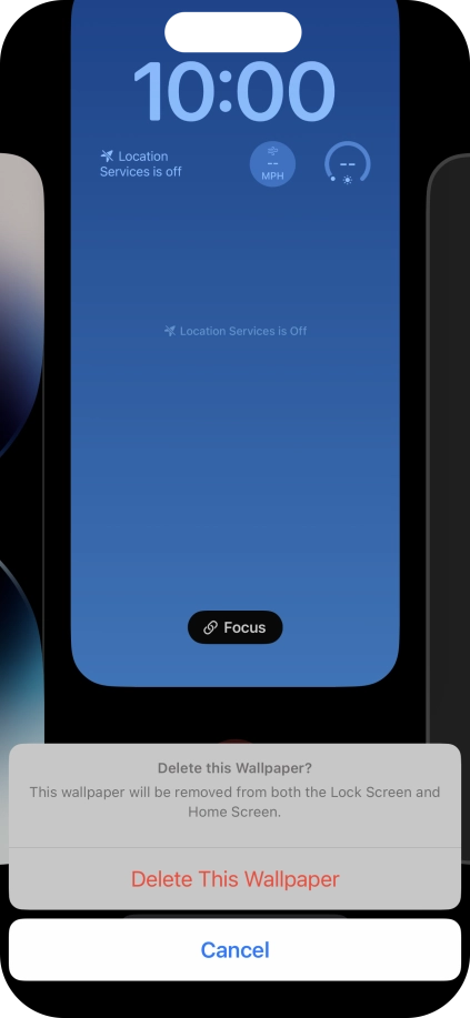 Press Delete This Wallpaper.