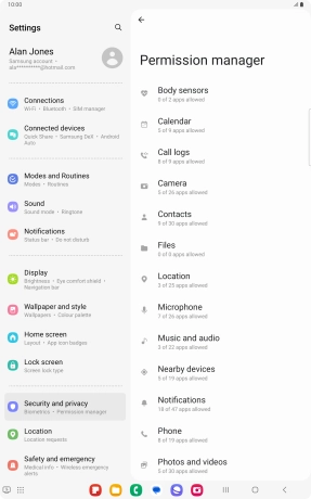 Press the required category.