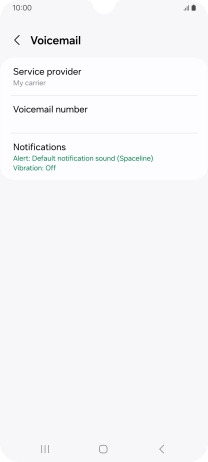 Press Voicemail number.
