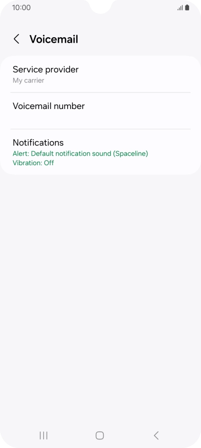 Press Voicemail number.