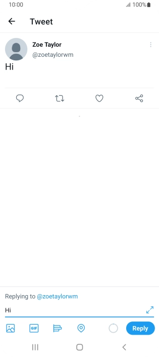 Write your reply and press Reply.