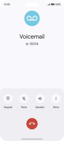 Press the end call icon.
