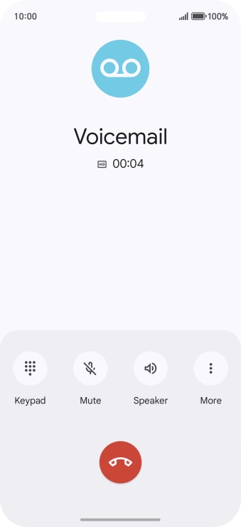 Press the end call icon.