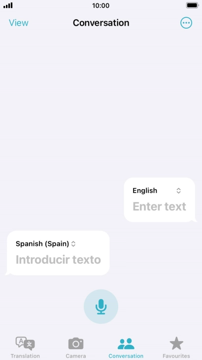 Press the microphone icon and say the required word or sentence. Press the microphone icon and say the required word or sentence.