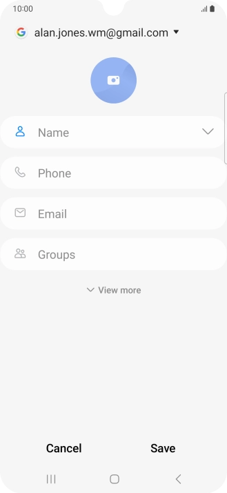 Press the address book drop down list.