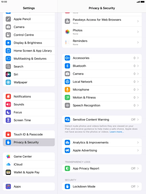 Press App Privacy Report.