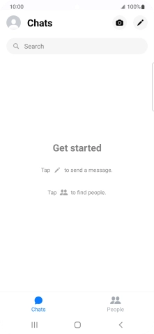 Press the search field and key in the first letters of the recipient's name.