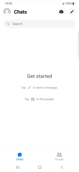 Press the search field and key in the first letters of the recipient's name.