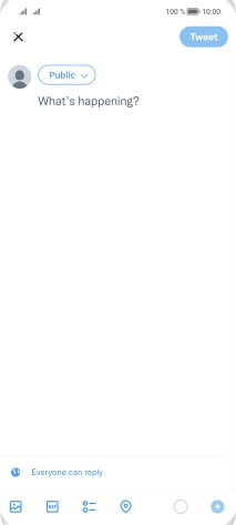 Press the text input field.