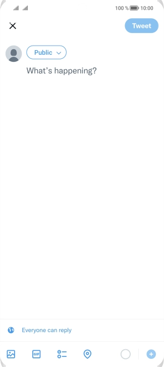 Press the text input field.