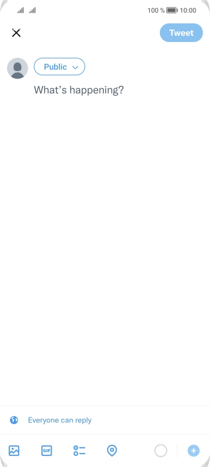 Press the text input field.