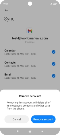 Press Remove account.