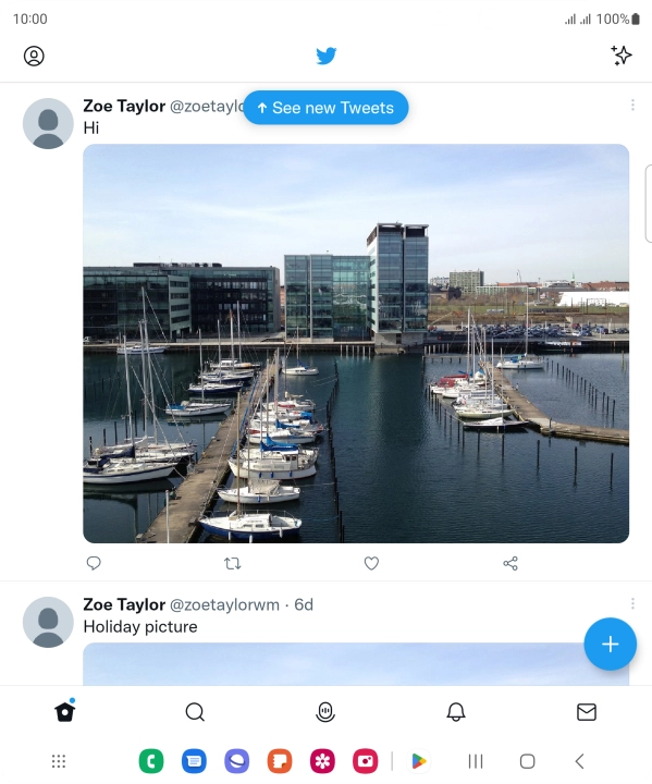 Press the new tweet icon.