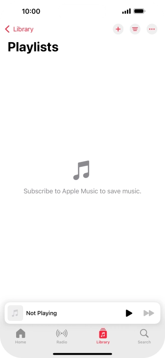 Press the new playlist icon. Press the new playlist icon.